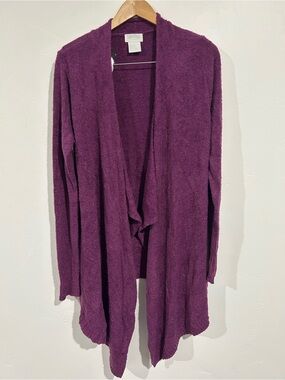 Softies Open-Front Purple Cardigan by Softies